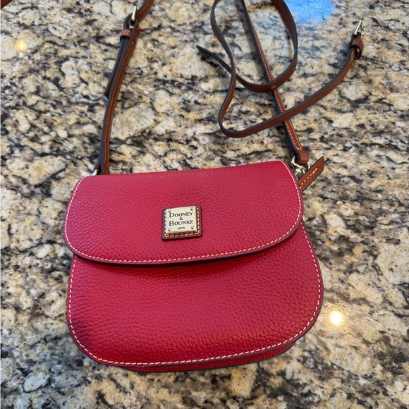 Dooney & Bourke Red Leather Crossbody Bag - Picture 2 of 7